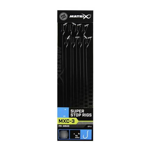 Готовый поводок с безбородым крючком Matrix MXC-3 Super Stop Rigs 10cm/4ins Barbless 0,20mm Size 12 8шт Готовый поводок с безбородым крючком Matrix MXC-3 Super Stop Rigs 10cm/4ins Barbless 0,20mm Size 12 8шт