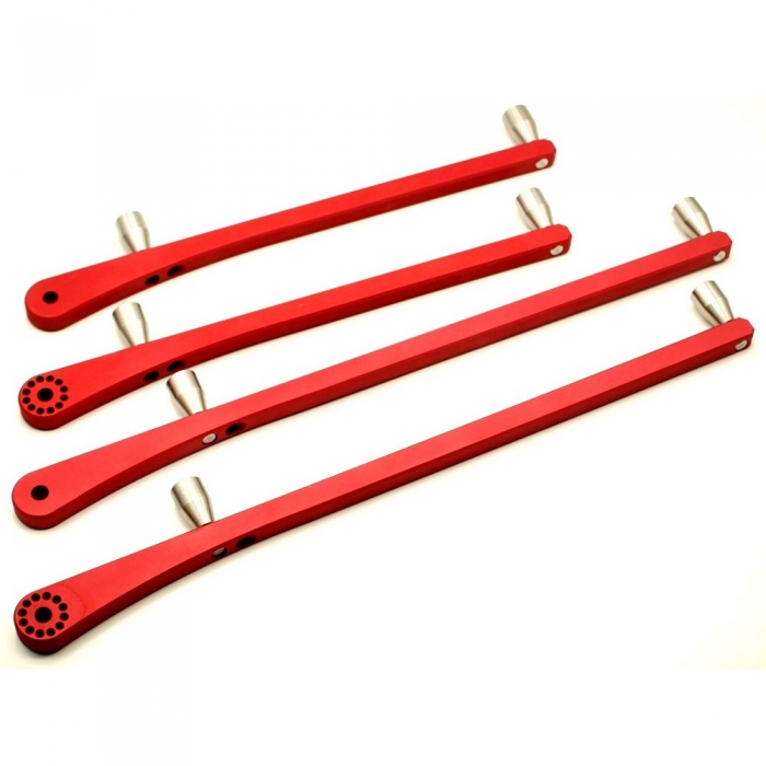 Набор буз баров для род пода Meccanica Vadese Nick Evolution Buzzbar Red Panoramico 4 Rod Красный 38,5/30см 28,5/23см 4шт Набор буз баров для род пода Meccanica Vadese Nick Evolution Buzzbar Red Panoramico 4 Rod Красный 38,5/30см 28,5/23см 4шт