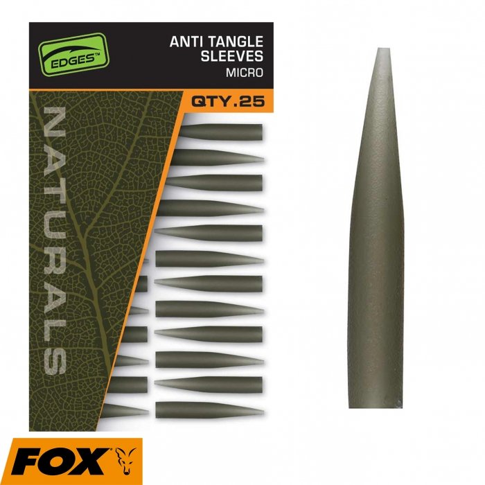 Противозакручиватель Fox Egdes Naturals Anti Tangle Sleeves Micro 25шт