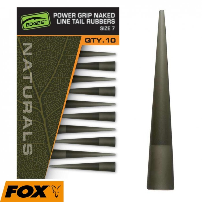 Пыльник для безопасной клипсы Fox Edges Naturals Power Grip Naked line tail rubbers Size 7