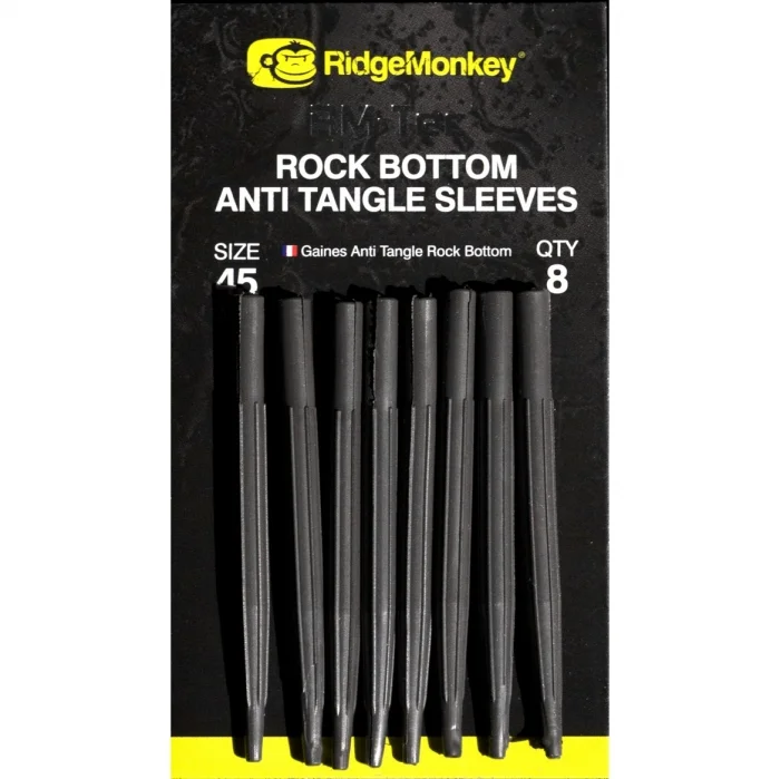 Противозакручиватель утяжеленный Ridge Monkey Rock Bottom Anti Tangle Sleeves Grey 45mm Long 8шт