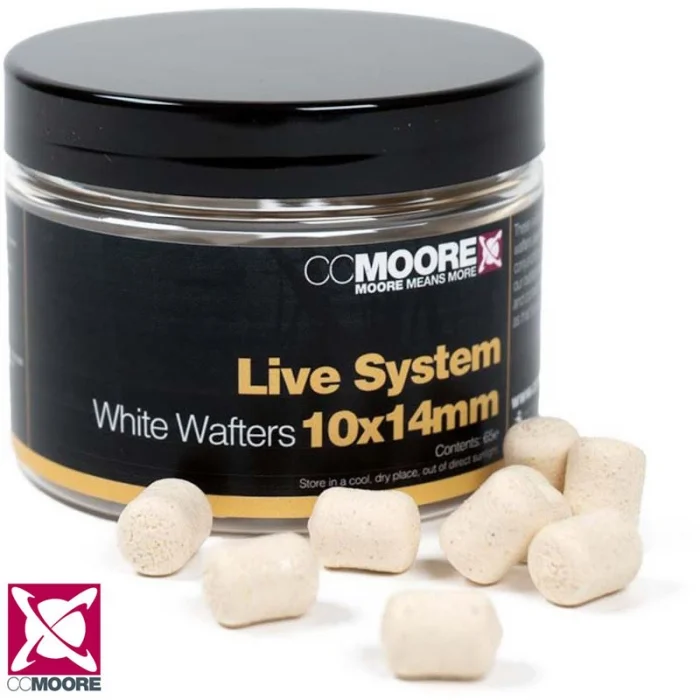Вафтерсы CC Moore Live System White Dumbell Wafters 10x14mm (65)