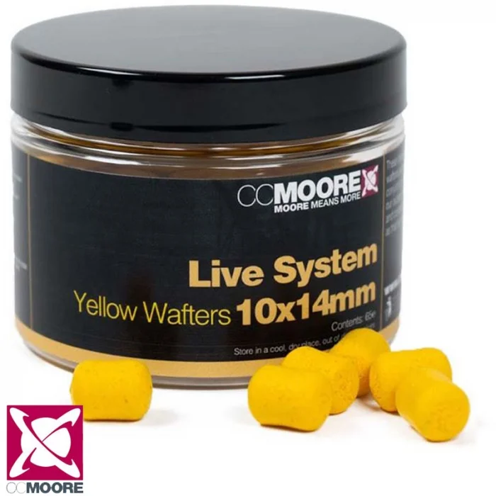 Вафтерсы CC Moore Live System Yellow Dumbell Wafters 10x14mm (65)
