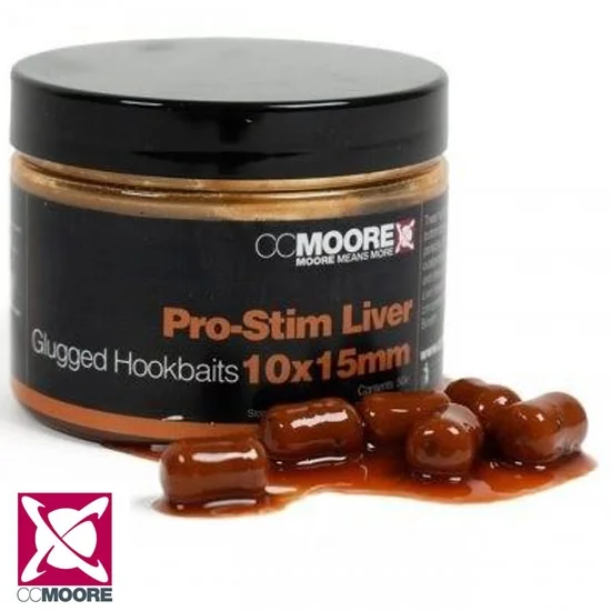 Бойлы насадочные CC Moore Pro-Stim Liver Glugged Hookbaits 10x15mm (50)