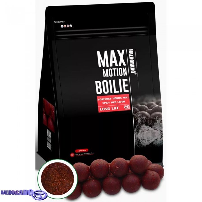 Бойлы Haldorado Max Motion Boilie Long Life Spicy Red Liver 20mm 800g