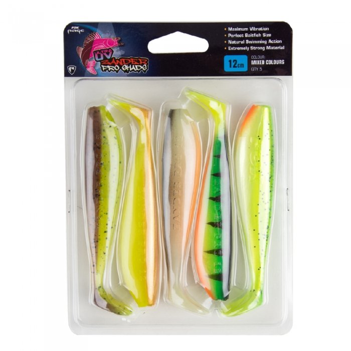 Штучна приманка Rage Ultra UV Zander Pro Shads Mixed Color Pack 10cm x 5 10cm 5шт 