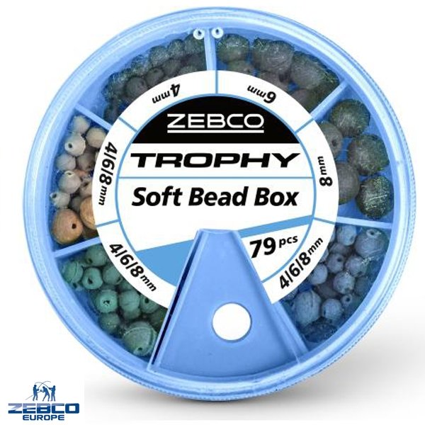 Набор резиновых бусинок Zebco Bead Box soft mixed 89 pcs
