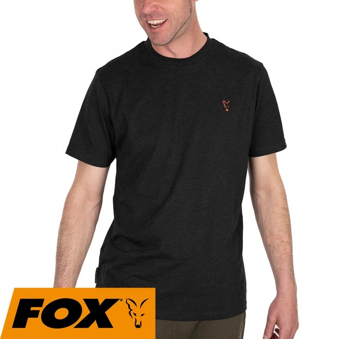 Футболка Fox Collection T-Shirt Black Marl Orange Logo XXL 1шт