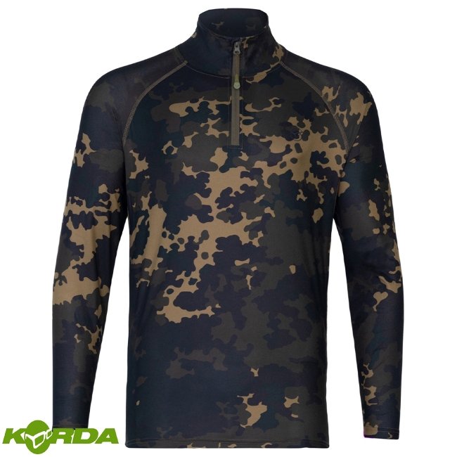 Футболка с длинными рукавами Korda Kool UPF Zip Jersey Dark Kamo XXL 1шт