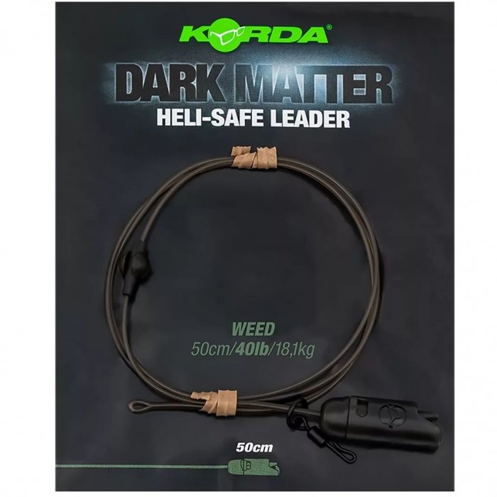 Готовый монтаж Korda Dark Matter Leader Heli Safe Weed 40lb/18,20kg 1m 1шт