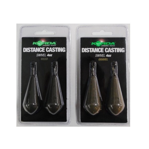 Грузило Korda Distance Casting Swivel Blister Weed 4,5oz/126g 2шт