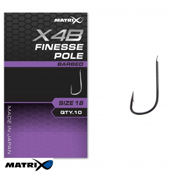 Крючки Matrix X4B Finesse Pole Hooks Barbed Size 20 10шт