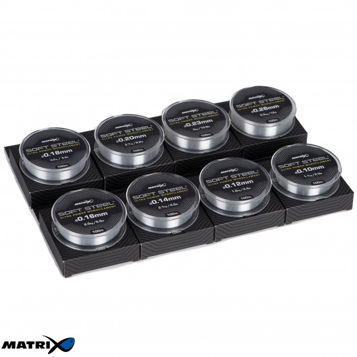 Поводочный материал Matrix Soft Steel Ultra Power Monofilament 0,16mm 5,5lb 2,5kg 100m