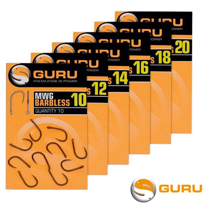 Крючки безбородые Guru MWG Hook Eyed Barbless Size 12 10шт Крючки безбородые Guru MWG Hook Eyed Barbless Size 12 10шт