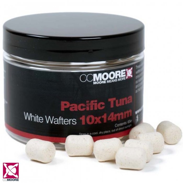Вафтерсы CC Moore Pacific Tuna White Dumbell Wafters 10X14mm (65)