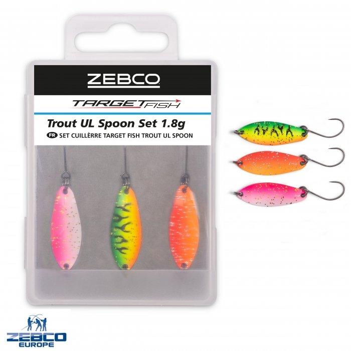 Блесна Zebco Target Fish Trout UL Spoon Set 2.6g 3шт Блесна Zebco Target Fish Trout UL Spoon Set 2.6g 3шт