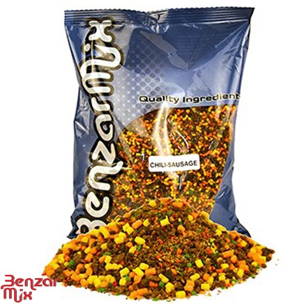Прикормка Benzar Mix Crushed PVA Bag Mix Chili Sausage 800g