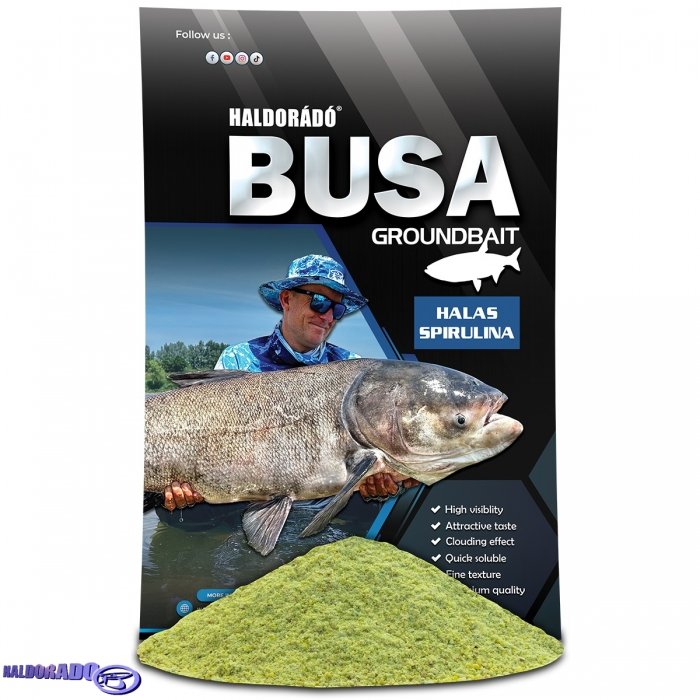 Прикормка на толстолоба Haldorado Busa Fish Spirulina 1kg Прикормка на толстолоба Haldorado Busa Fish Spirulina 1kg