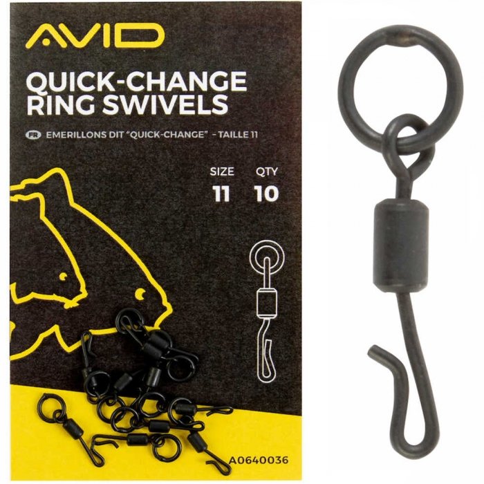 Вертлюг быстросьемный с кольцом Avid Carp Quick Change Ring Swivel Size 11 10шт Вертлюг быстросьемный с кольцом Avid Carp Quick Change Ring Swivel Size 11 10шт